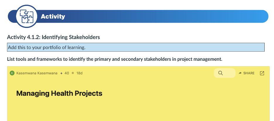 Stakeholder Mapping Exercise